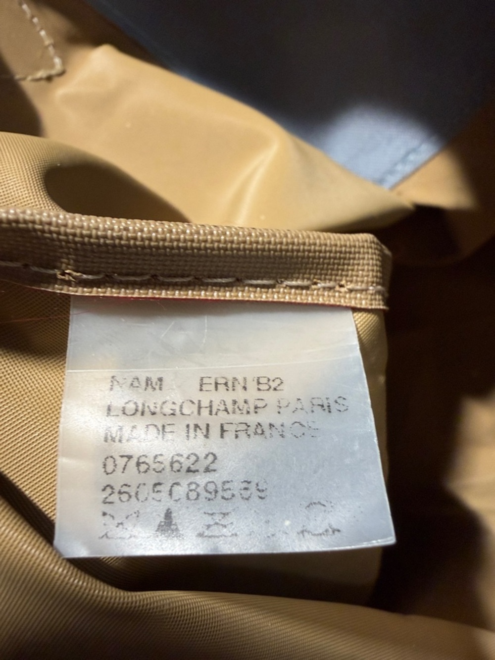 Longchamp Light Blue Tote with Brown Leather Trim - Picture 7 of 13